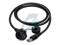 Cnlinko YU Series USB 3.0 Female-Male IP67 Waterproof Data Connector 1 Meter Cable
