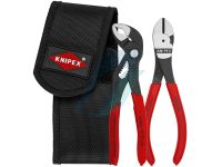 Knipex Mini pliers set in belt tool pouch 2 parts (self-service card/blister)