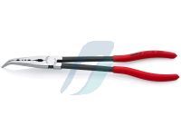 Knipex Long Reach Needle Nose Pliers with transverse profiles plastic coated black atramentized 280 mm (self-service card/blister)