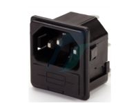 Namolectric Controls Power Inlet Socket Snap Mounting with Fuse Holder