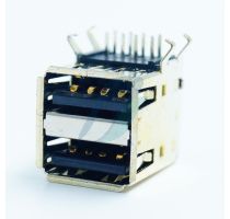 Spectra USB A Female PCB Right Angle Double Decker (2.0)