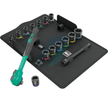 Wera 8100 SB 12 Zyklop Comfort ratchet set, reversing lever, 3/8