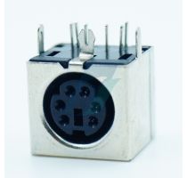 Spectra 6 Pin Mini DIN Female Right Angle (Metal Body)
