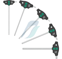 Wera 454/5 HF SHK Set 1 Screwdriver set T-handle screwdriver Hex-Plus with holding function, 5 pieces