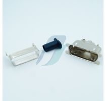 Spectra 14 Pin Centronics Solder Male With Metal Middle Entry Dust Cover