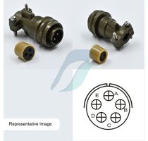 Allied 5 Pin Cable Straight Circular Threaded Coupling Male Connector