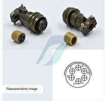 Allied 6 Pin Cable Straight Circular Threaded Coupling Female Connector