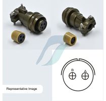 Allied 2 Pin Cable Straight Circular Threaded Coupling Female Connector