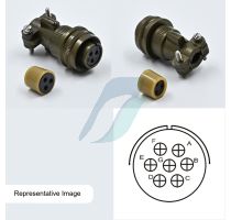 Allied 7 Pin Cable Straight Circular Threaded Coupling Female Connector