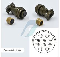 Allied 10 Pin Cable Straight Circular Threaded Coupling Female Connector