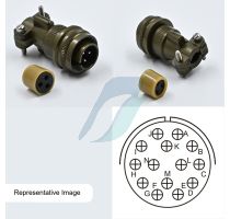 Allied 14 Pin Cable Straight Circular Threaded Coupling Male Connector