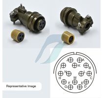Allied 14 Pin Cable Straight Circular Threaded Coupling Female Connector