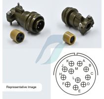 Allied 11 Pin Cable Straight Circular Threaded Coupling Male Connector