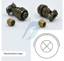 Allied 1 Pin Cable Straight Circular Threaded Coupling Female Connector