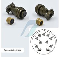 Allied 11 Pin Cable Straight Circular Threaded Coupling Female Connector