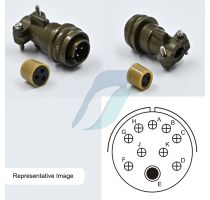 Allied 10 Pin Cable Straight Circular Threaded Coupling Male Connector