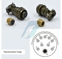 Allied 10 Pin Cable Straight Circular Threaded Coupling Female Connector