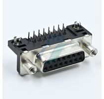 Amphenol FCI 15 Pin D-Sub Female Right Angle Delta Type With Stud & Nut