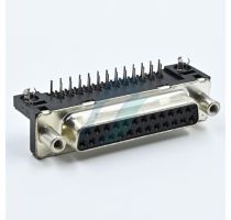 Amphenol FCI 25 Pin D-Sub Female Right Angle Delta Type With Stud & Nut