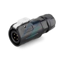 Cnlinko LP12 125V 5A 4 Pin Male IP67 Waterproof Power Connector Plastic Shell Solder Terminal