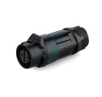 Cnlinko LP12 125V 5A 2 Pin Female IP67 Waterproof Power Connector Plastic Shell Solder Terminal