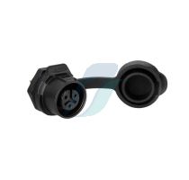 Cnlinko LP12 125V 5A 3 Pin Female Panel IP67 Waterproof Power Connector Plastic Shell Solder Terminal