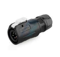 Cnlinko LP12 125V 5A 5 Pin Male IP67 Waterproof Power Connector Plastic Shell Solder Terminal
