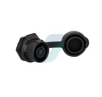 Cnlinko LP12 125V 5A 5 Pin Female Panel IP67 Waterproof Power Connector Plastic Shell Solder Terminal
