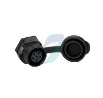 Cnlinko LP12 125V 5A 6 Pin Female Panel IP67 Waterproof Power Connector Plastic Shell Solder Terminal
