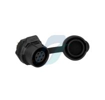 Cnlinko LP12 125V 5A 7 Pin Female Panel IP67 Waterproof Power Connector Plastic Shell Solder Terminal