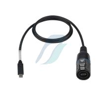 Cnlinko LP16 USB-C 3.1 Male-Male Socket Waterproof Connector 1 Meter Cable