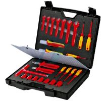 KNIPEX Standard Tool Case 26 parts With insulated tools for works on electrical installations