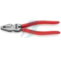 Knipex 02 01 180 SB High Leverage Combination Pliers plastic coated black atramentized 180 mm (self-service card/blister)