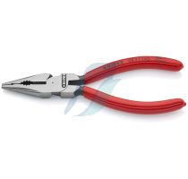 Knipex 08 21 145 SB Needle-Nose Combination Pliers plastic coated black atramentized 145 mm (self-service card/blister)