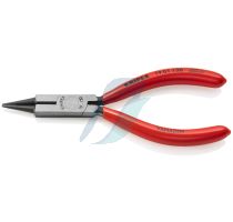 Knipex Round Nose Pliers with cutting edge (Jewellers' Pliers) plastic coated black atramentized 130 mm (self-service card/blister)