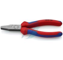 Knipex Flat Nose Pliers with multi-component grips black atramentized 160 mm