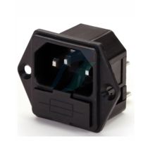Namolectric Controls Power Inlet Socket Screw Mounting with Fuse Holder 