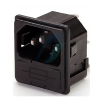 Namolectric Controls Power Inlet Socket Snap Mounting with Fuse Holder
