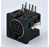 Spectra 8 Pin Mini DIN Female Right Angle (Plastic Body)
