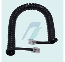 Spectra 15 Feet- 4P4C Coil Cord (Black)