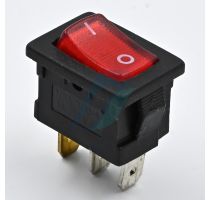 Spectra KCD1-201BN SPST B/R RK-2-03 Rocker Switch