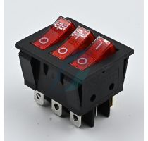 Spectra KCD3-301EN SPST B/R Illuminated Rocker Switch