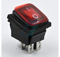 Spectra KCD4-201ANR 16A 250VAC Red Button With Light Rocker Switch