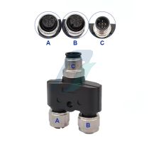 Spectra M12-5Y 5 Pin M12 Y-Splitter Male 2 Female
