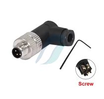 Spectra 3 Pin Male Right Angle Plastic Plug With Screw