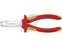 Knipex Stripping Pliers insulated with multi-component grips, VDE-tested chrome-plated 165 mm (self-service card/blister)