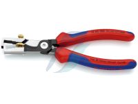 Knipex StriX Insulation strippers with cable shears with multi-component grips black atramentized 180 mm (self-service card/blister)