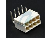 Molex Mini-Fit Jr. Header 4.20mm Pitch Right-Angle without Flange 8 Circuits