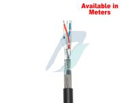Belden 2 Pair 0.5 mm2 FMPO/OS/OBS/PVC/SWA/PVC Armored RS-485 Cable (Black Outer Jacket)