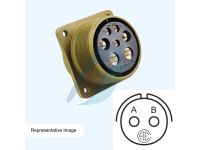 Allied 2 Pin Panel Box Mounting Receptacle Female Connector